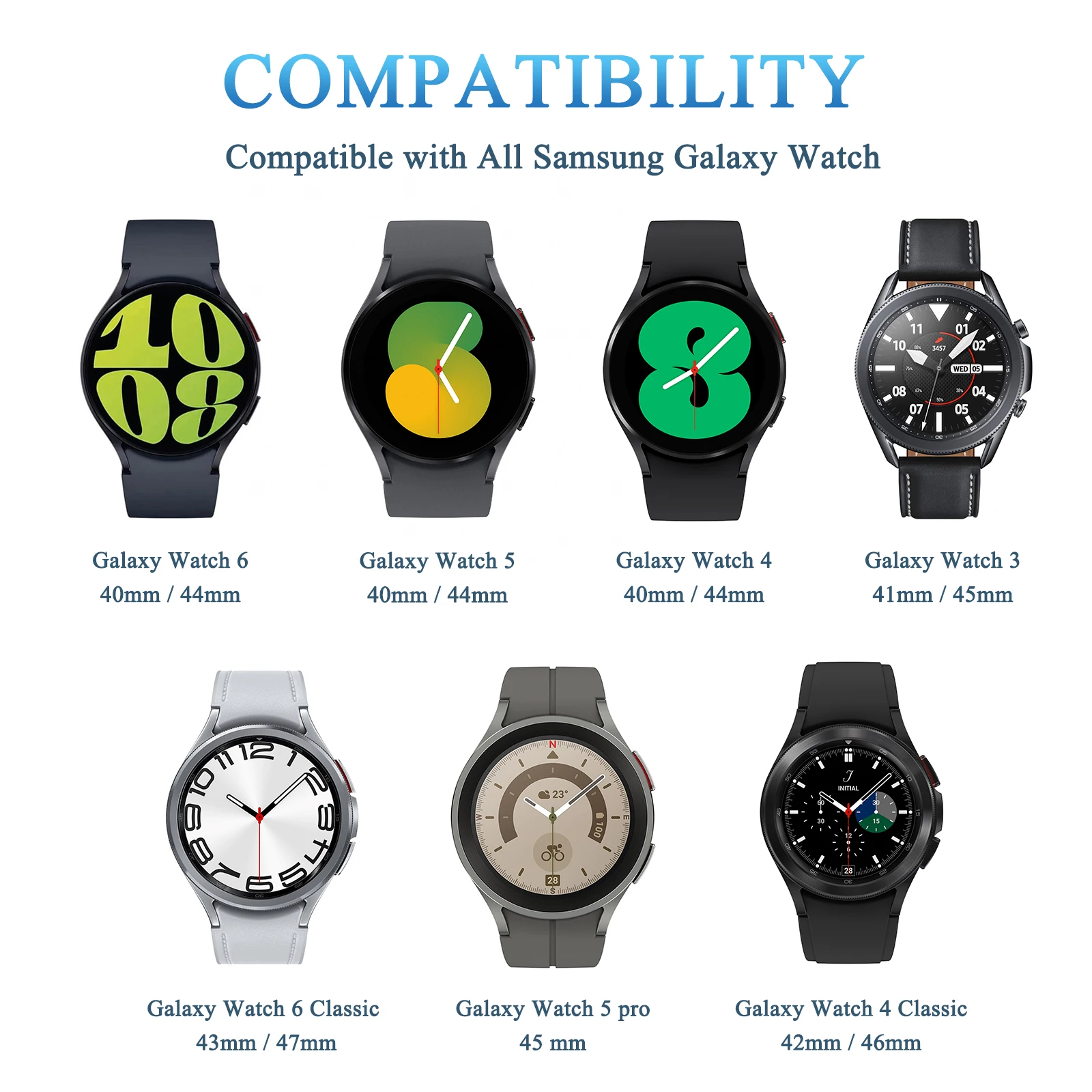 Ładowarka do zegarka z pojedynczą głowicą do Samsung Galaxy Watch 7/6/5/4 40/44mm Stacja dokująca do Galaxy Watch 4/6 Classic 42/46mm 43/47mm