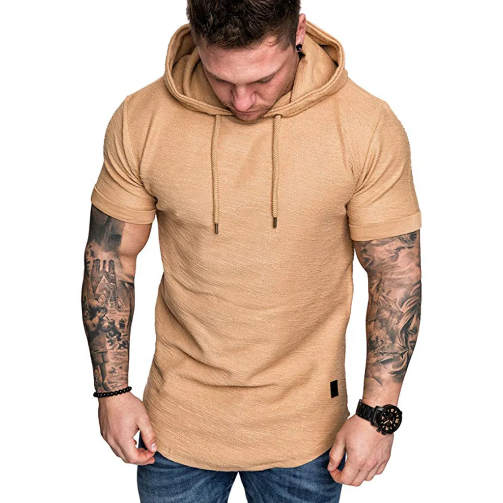 MRMT 2025 nuevas sudaderas con capucha para hombre, sudaderas de manga corta para hombre, sudaderas con capucha, sudadera informal de Color sólido para hombre con capucha