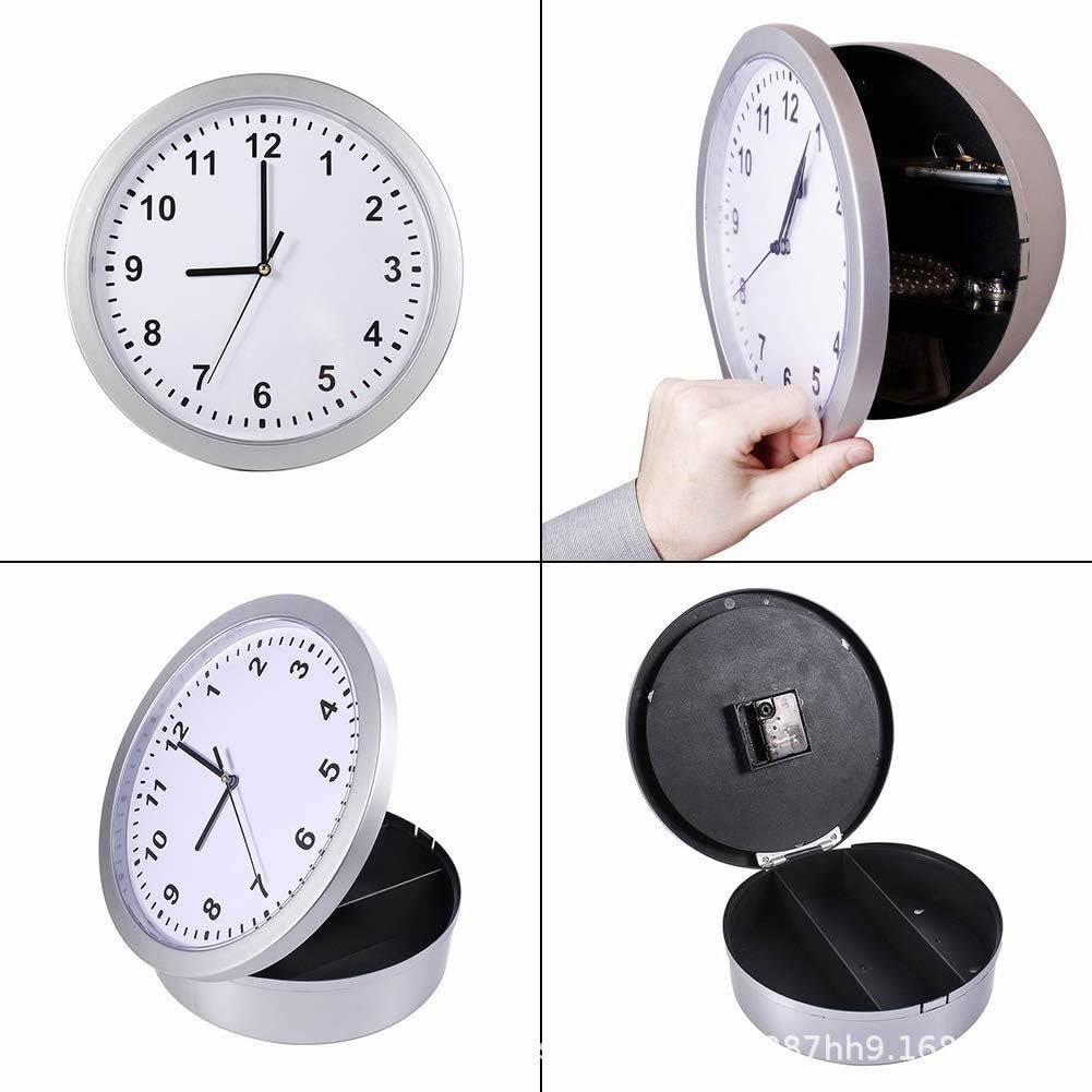 Sight Secret Wall Clock With Hidden Compartment Hide Cash Jewelry Keys Valueables Safe Box For Home Office Decoration Safe