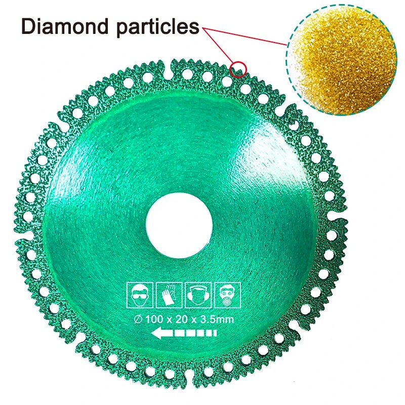 Amoladora angular compuesta multifuncional, hoja de corte de soldadura, rebanado en seco, placa de roca de azulejo de cerámica, hoja de hierro de mármol, herramienta de hoja de sierra