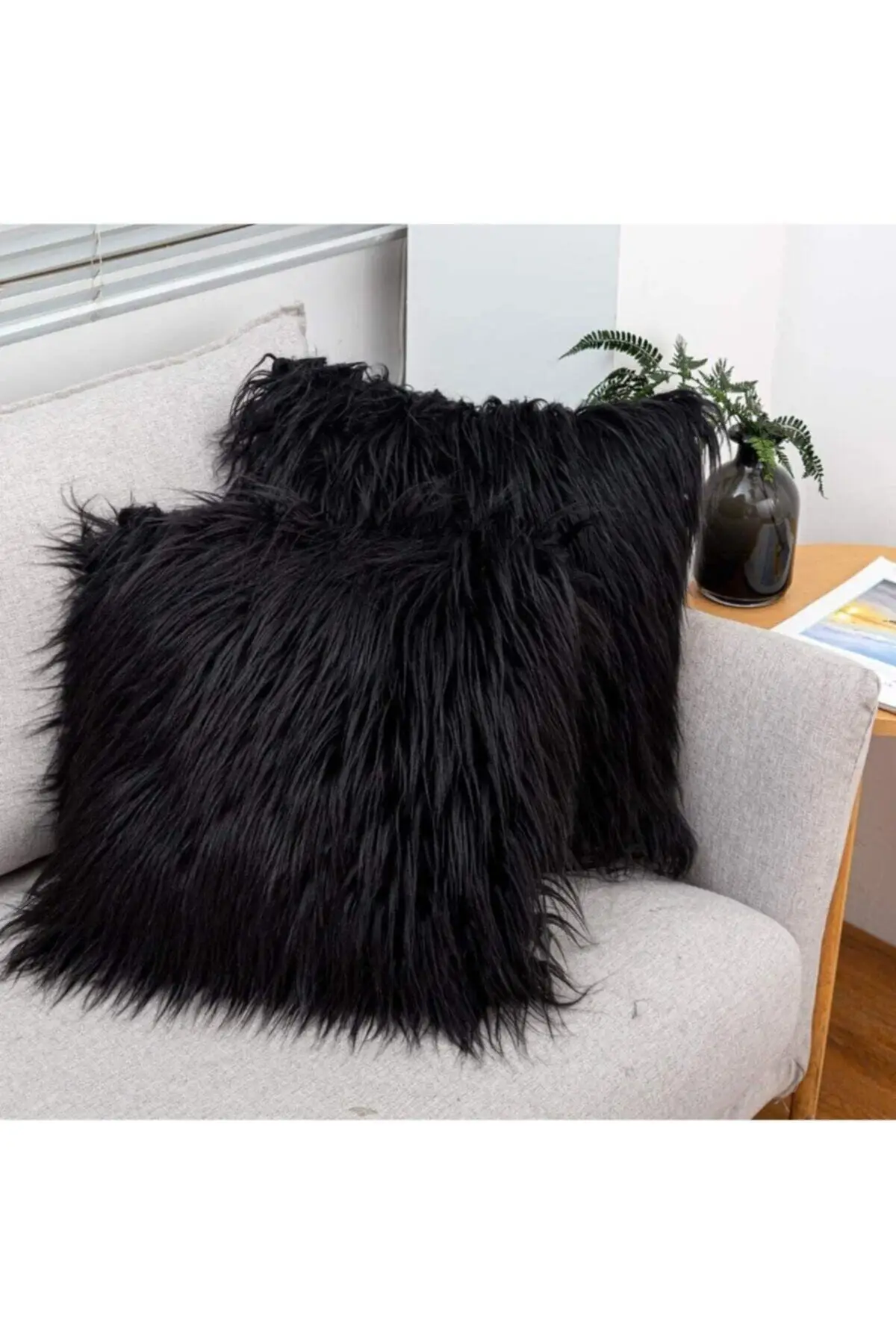 Hitam Mewah Sarung Dekorasi Bantal Set Dekorasi Rumah Sofa Tempat Tidur Lucu Indah Puff Fashion Mewah