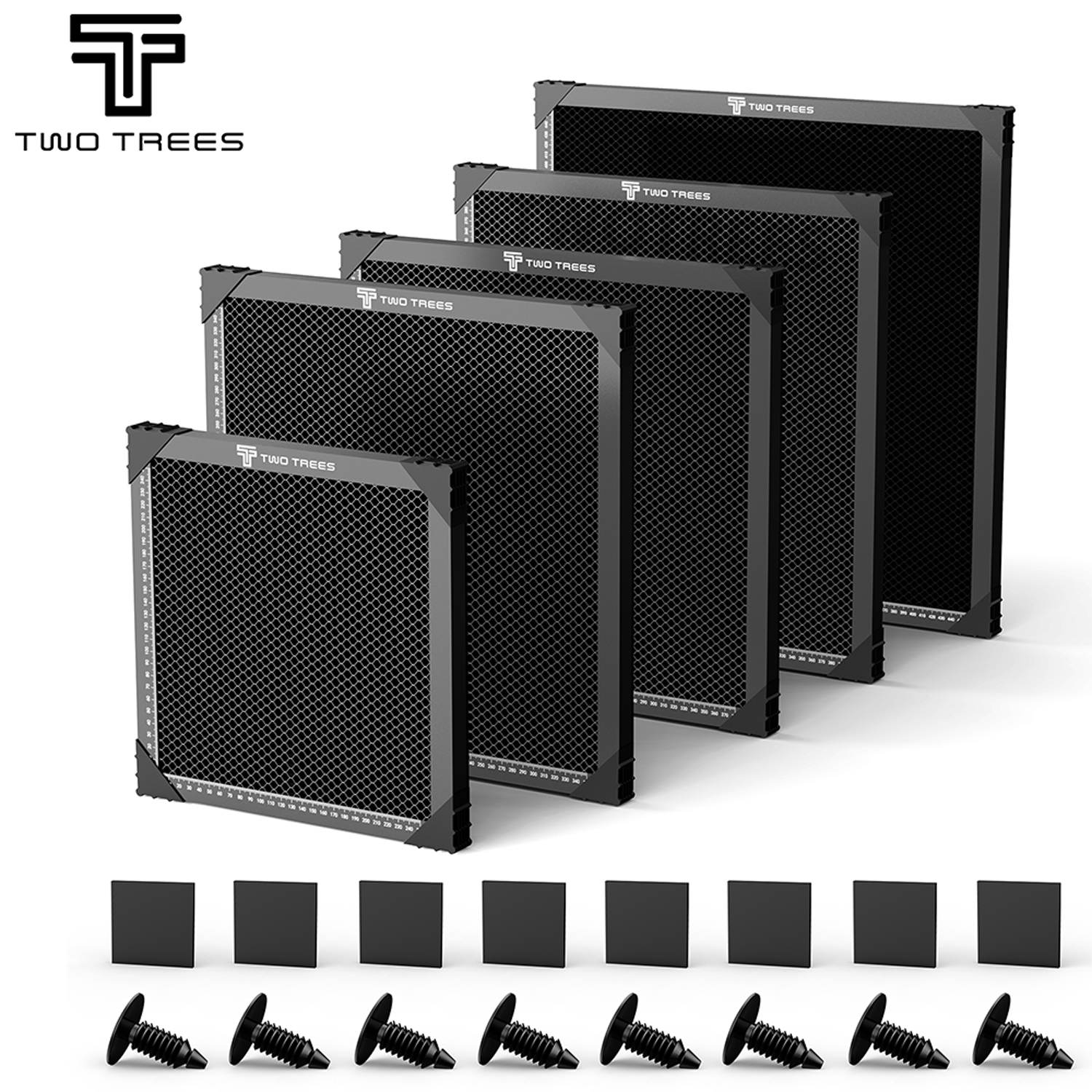 Mesa de trabajo Honeycomb TWOTREES para grabado y corte con láser CO2/diodo | Cama de láser metálica duradera para herramientas CNC