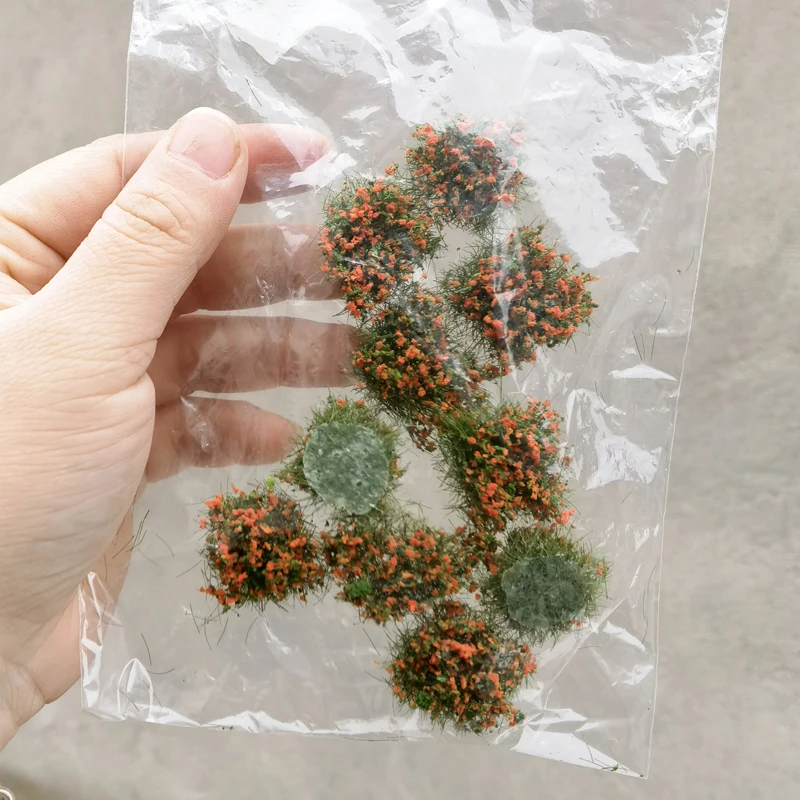 5 ชิ้น/ล็อตหญ้า Cluster สําหรับรถไฟรุ่นรถไฟฉากหญ้า Diorama 1/35 scale Miniature Grass Cluster Tuft ดอกไม้