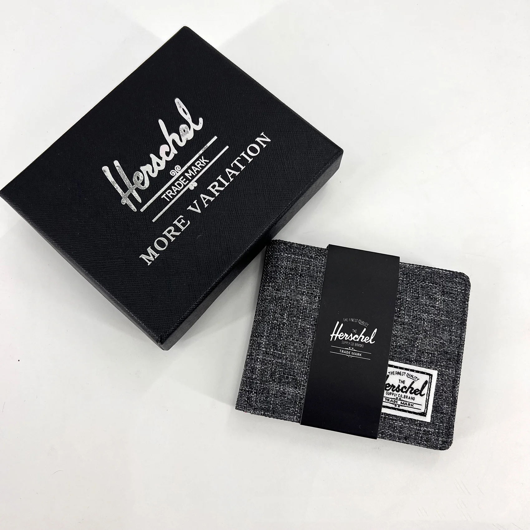Herschel Geldbörsen, stilvolle Canvas-Geldbörse für Herren, Studenten-Geldbörse, einfarbig, Geldklammer, grenzüberschreitende Mini-Geldbörse in reiner Farbe
