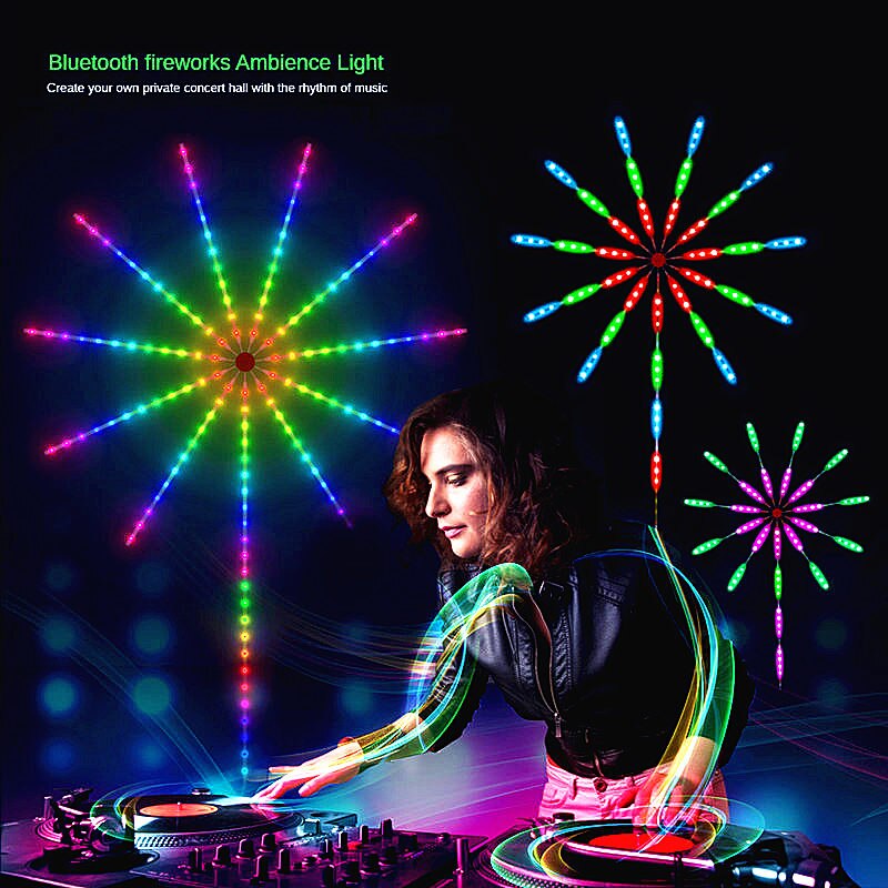 Smart Fireworks LED 5V Strip Light Kit with Remote Control Neon for Party New Year Christmas Bedroom Decoration Gift Lights