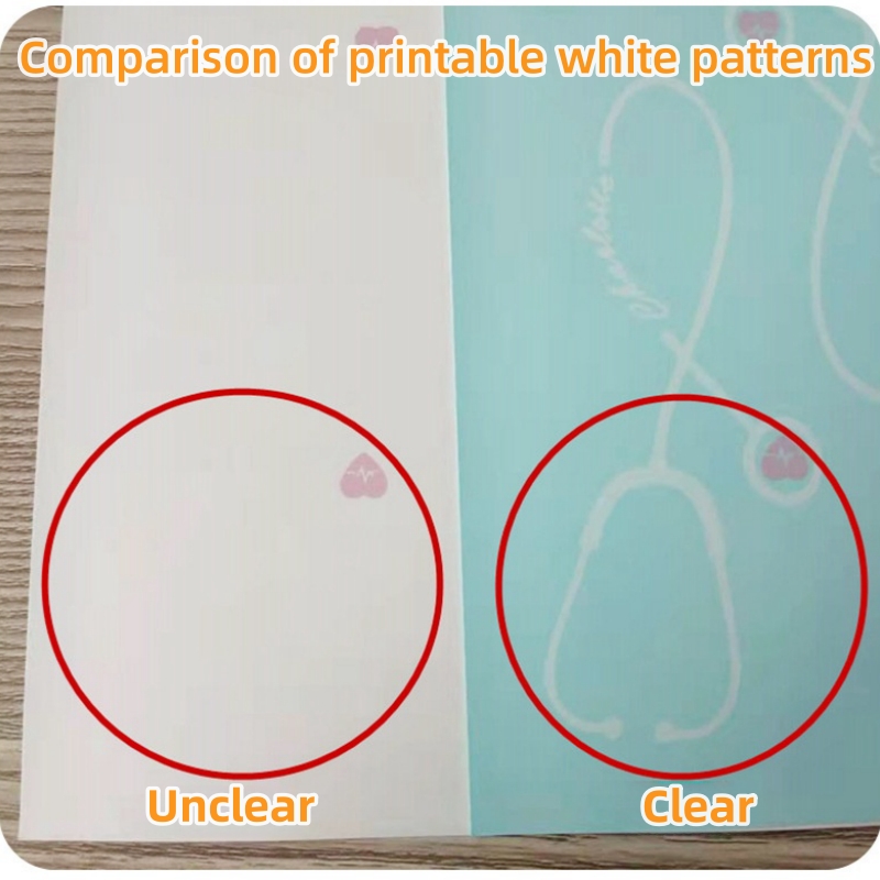 Papier de transfert d'eau à support bleu, impression à jet d'encre pour bricolage, toboggan transparent blanc, décalcomanie, céramique, 20 feuilles par sac