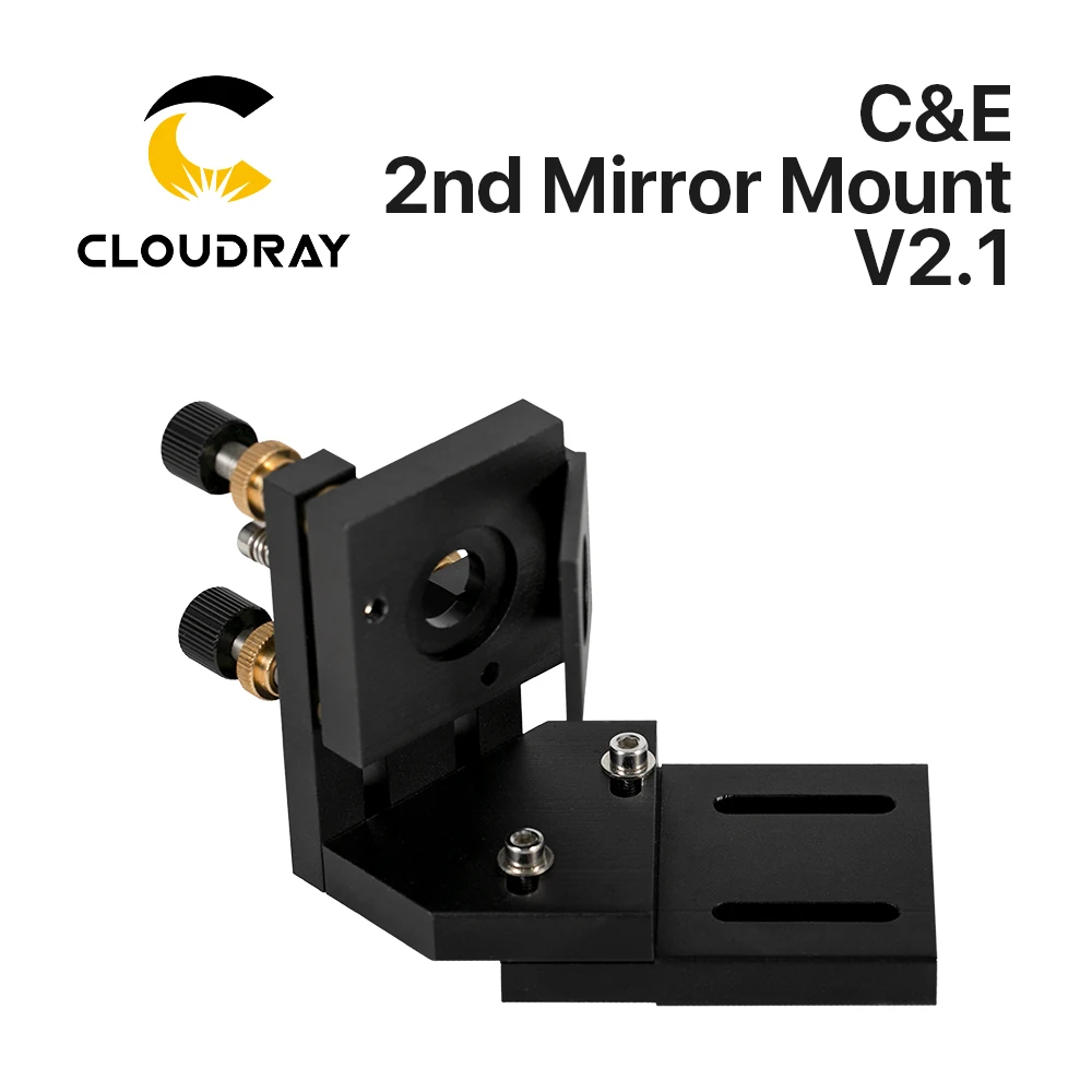 Cloudray CO2 noir deuxième support Laser miroir 25mm support intégré pour Machine de gravure Laser