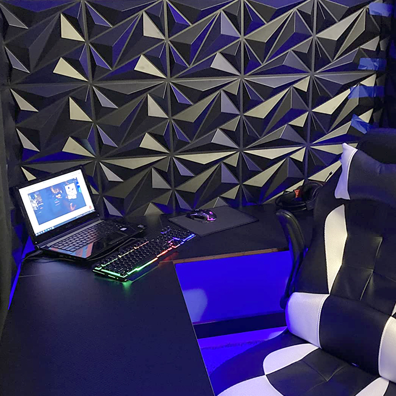 E スポーツゲームハウス 3D ウォールステッカースーパー 3D アート壁パネル PVC 石レンガタイル防水タイルダイヤモンドデザイン DIY 家の装飾