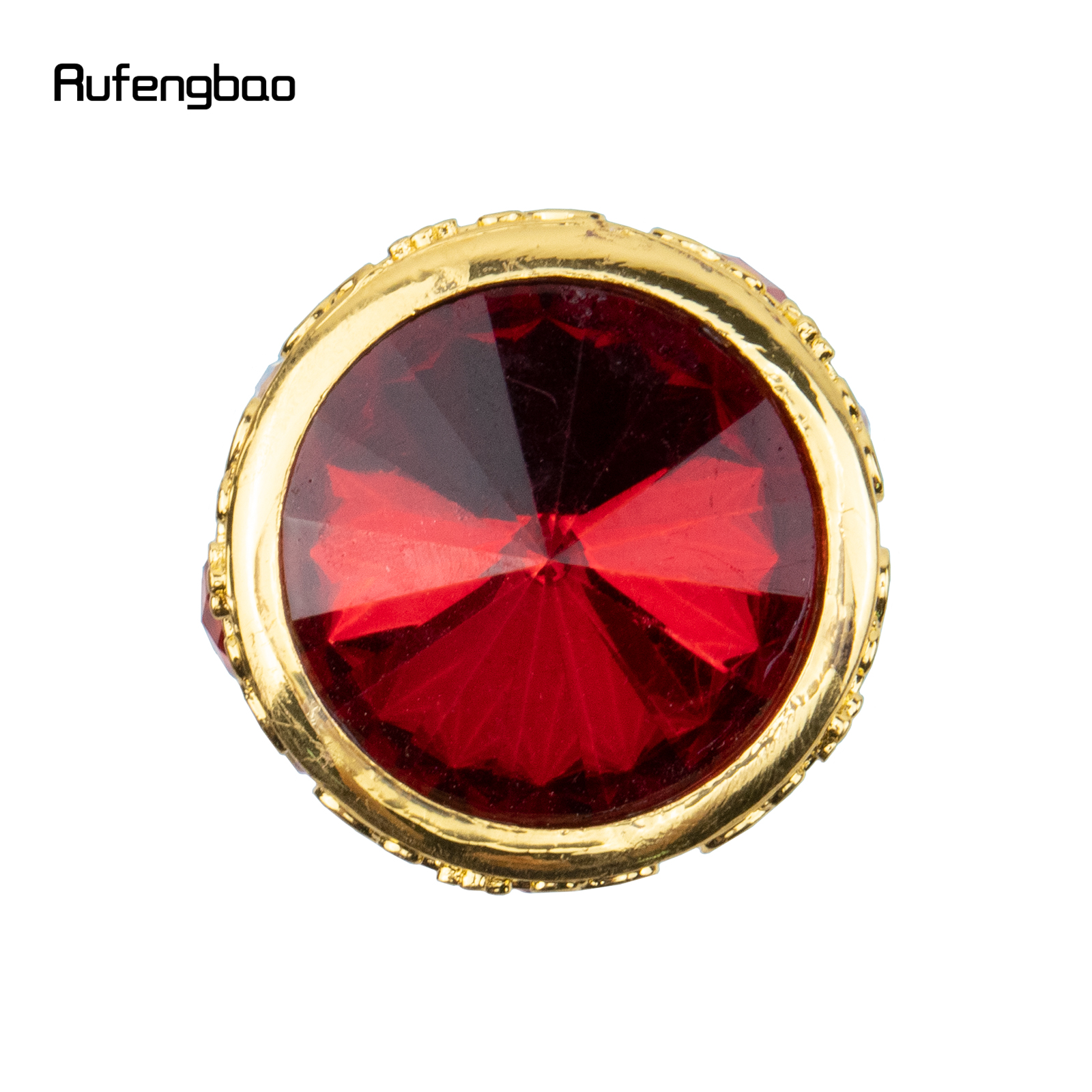 Golden Red Artificial Diamond Walking Cane, Bastão decorativo de moda, Cosplay elegante cavalheiro, Botão de crochê, 93cm