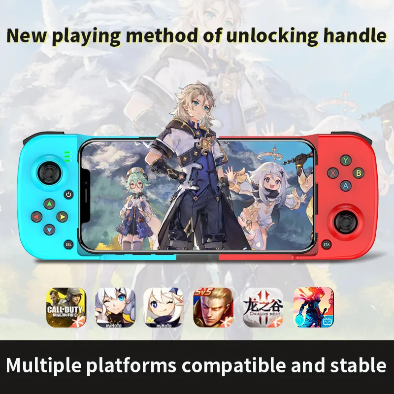 Do telefonu komórkowego Switch PS4 Android IOS może rozciągnięć lewy i prawy gamepad Bluetooth z mapowaniem wibracji, bezprzewodowy