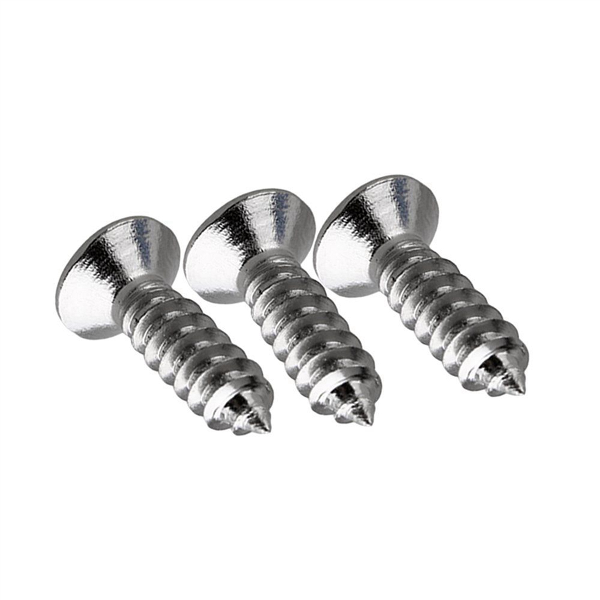 A71P 250x Gitaar Bas Schroeven Onderdelen voor Scratchplates Slagplaat, Zilver