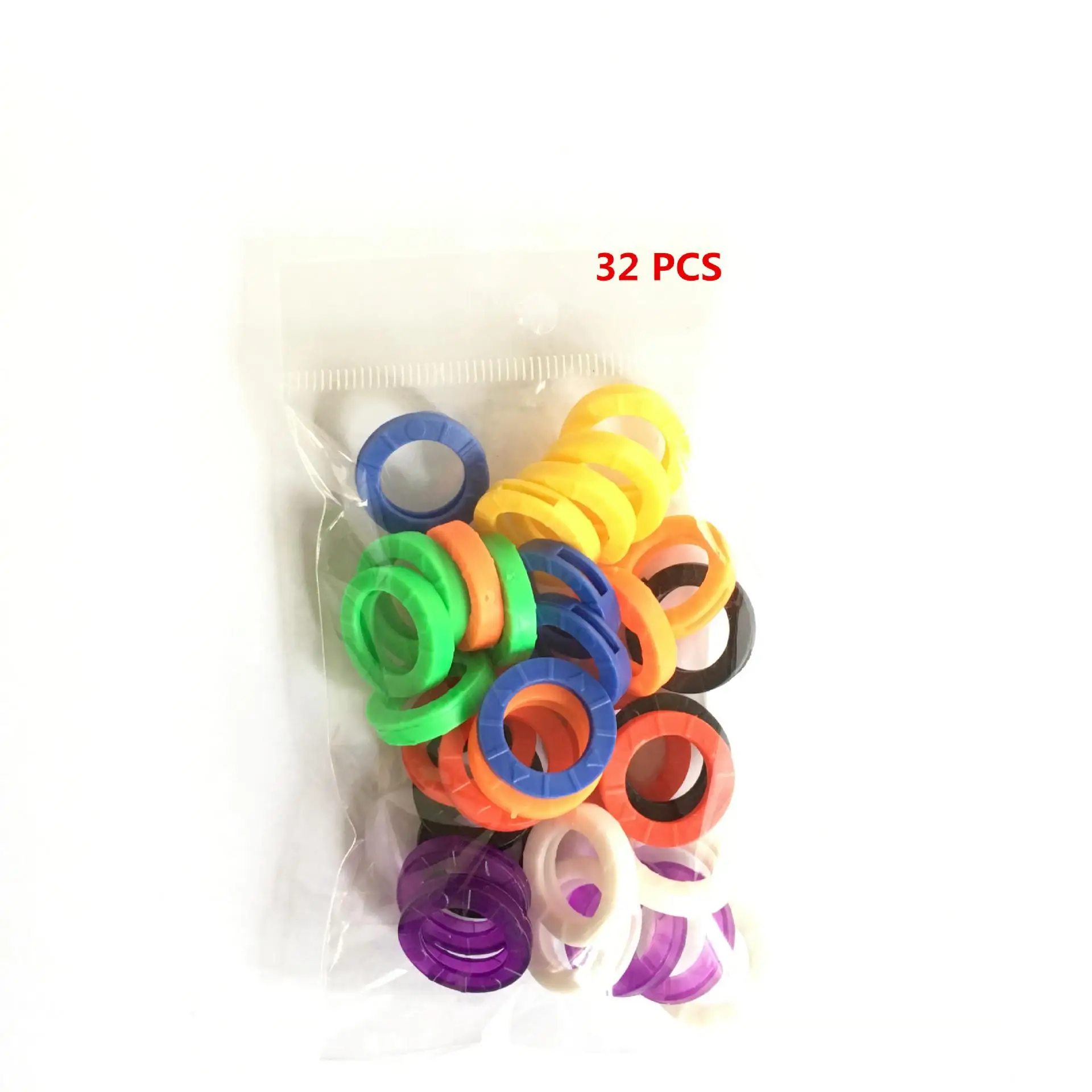10-32 pçs cor manga chave cor misturada macio silicone elástico chaveiro diy chave pingente marcação para distinguir a chave