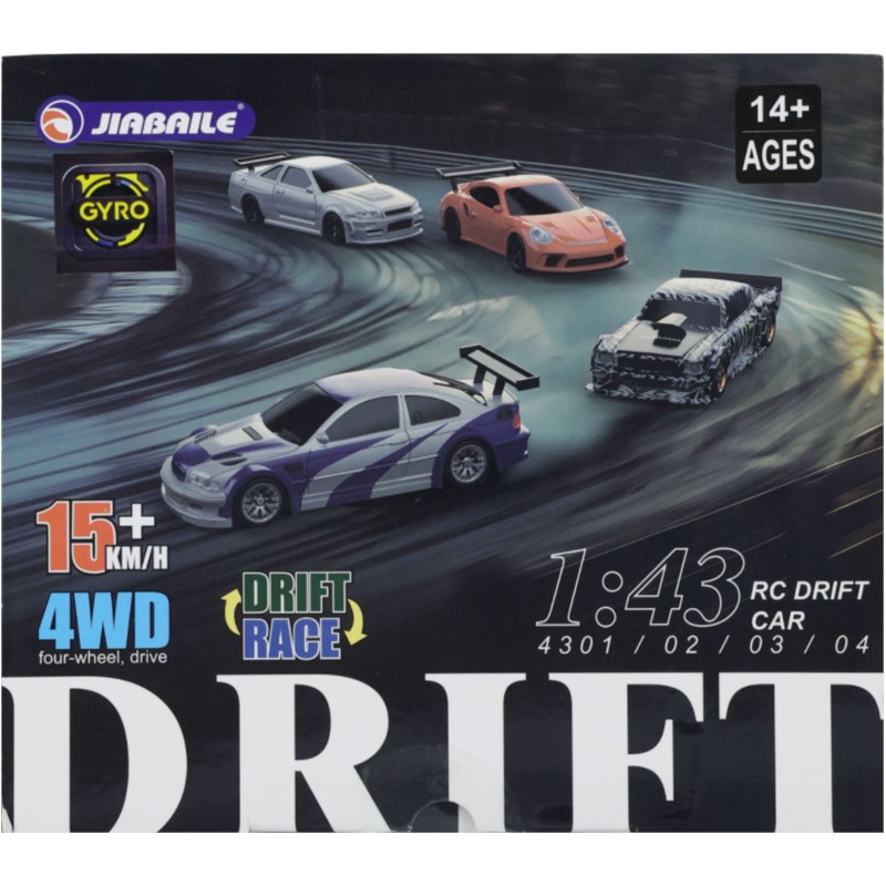 Mini juguetes RC de 2,4G, coche de carreras teledirigido 4WD, RTR totalmente proporcional con giroscopio, Radio Control, coches a la deriva, regalos de modelo de alta velocidad, 1/43