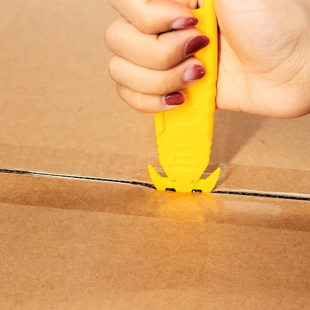 T TOVIA Apriscatole Lama a doppia faccia Taglierina per cassetta di sicurezza Coltello multiuso Nastro per pacchetti Strumenti per coltelli di sicurezza per ufficio domestico