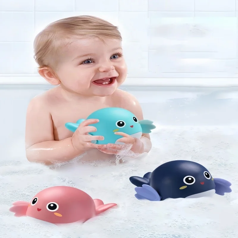 1/3 pçs brinquedos de banho do bebê piscina praia clássico corrente relógio brinquedo água banho bonito golfinho para crianças água jogando brinquedos divertidos presente
