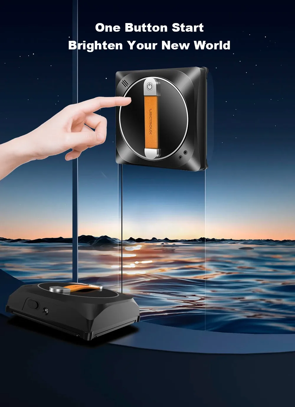 Fensterputzroboter Liectroux YW910, Doppelwasserspray, Lasersensor, Roboterstaubsauger für Zuhause, Bodenfenster, App und Fernbedienung