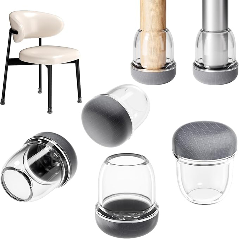 8 шт. круглые защитные накладки на ножки стула, силиконовые пыленепроницаемые и волосы накладки на ножки стула для ковзанья, легко скользящие для паркетных полов, предотвращают