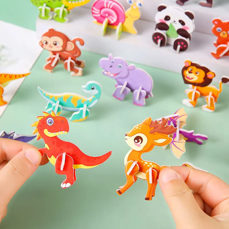 30 sztuk Mini zwierząt DIY puzzle zabawki dla dzieci upominki na przyjęcie urodzinowe nagrody w klasie prezenty na Baby Shower Pinata Filler