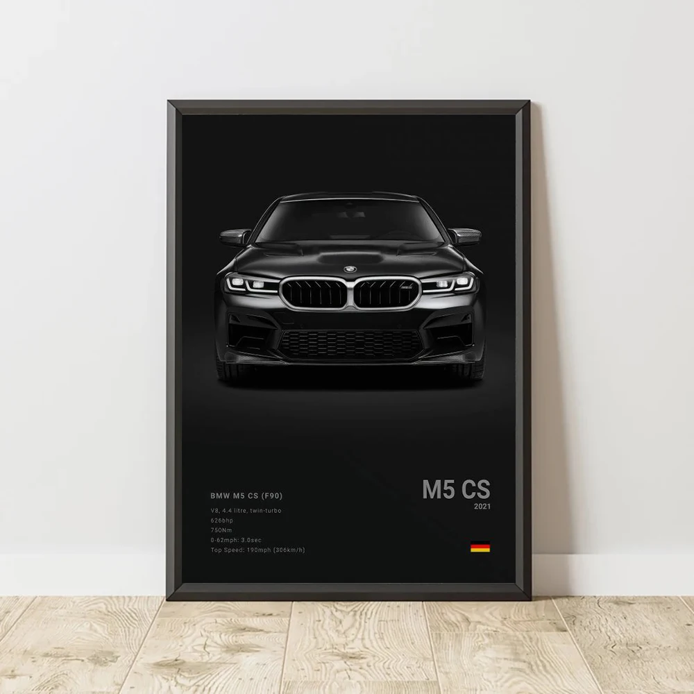유명한 자동차 M5 918 GT3 캔버스 벽 아트 인쇄 포스터 G63 STO SLS 장식 벽화 현대 홈 장식 생일 선물 Unframed