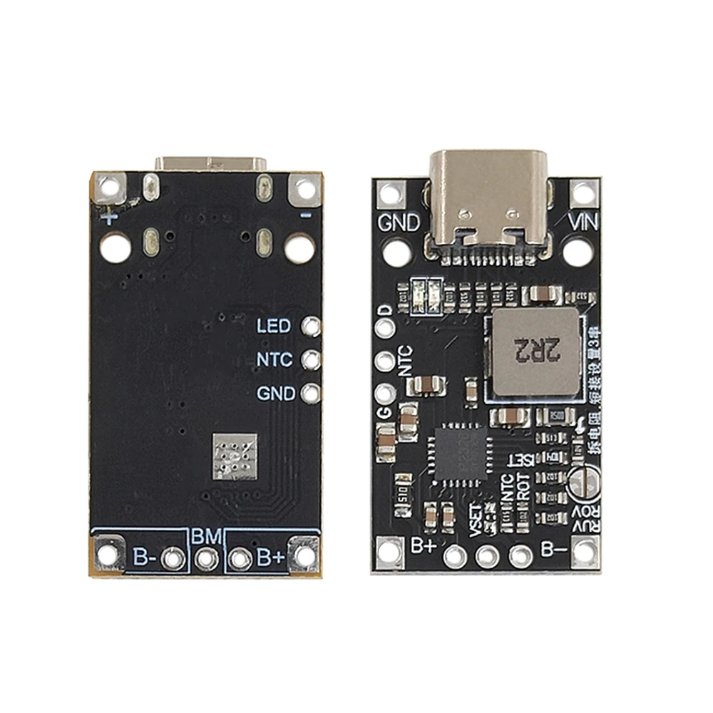 Módulo de refuerzo de carga de batería de litio tipo C USB 2S/3S BMS 15W 8,4 V 12,6 V 1.5A con soporte equilibrado carga rápida con indicador
