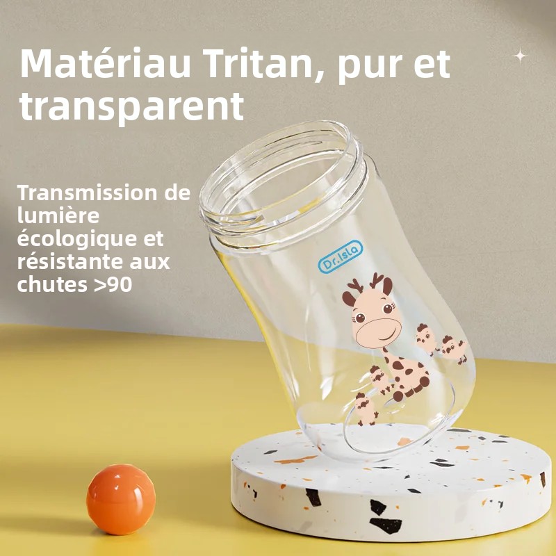 Bouteilles d'eau portables pour bébé, tasse d'alimentation pour bébé de 300ml avec paille, pour apprendre à nourrir, gobelets d'entraînement pour enfants, sans BPA