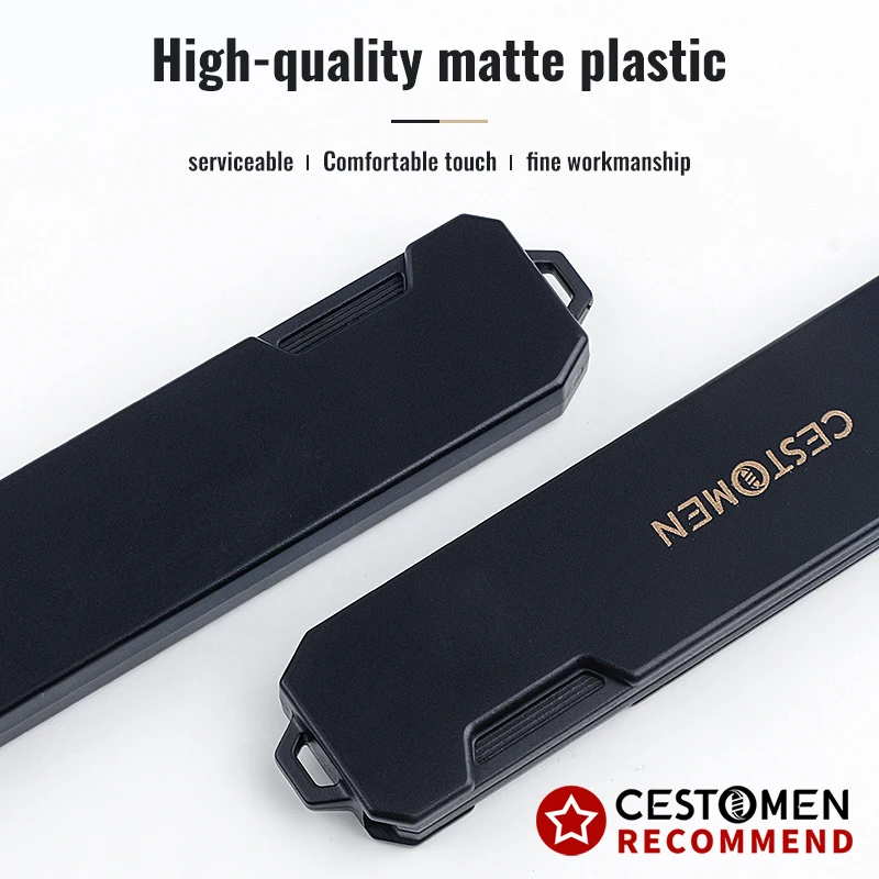 CESTOMEN Multifuncional แบบพกพาพลาสติกพับกระเป๋าหวีตัดผมผู้ชายหัวน้ํามันเคราหวีผมจัดแต่งทรงผมฟันกว้างหวี