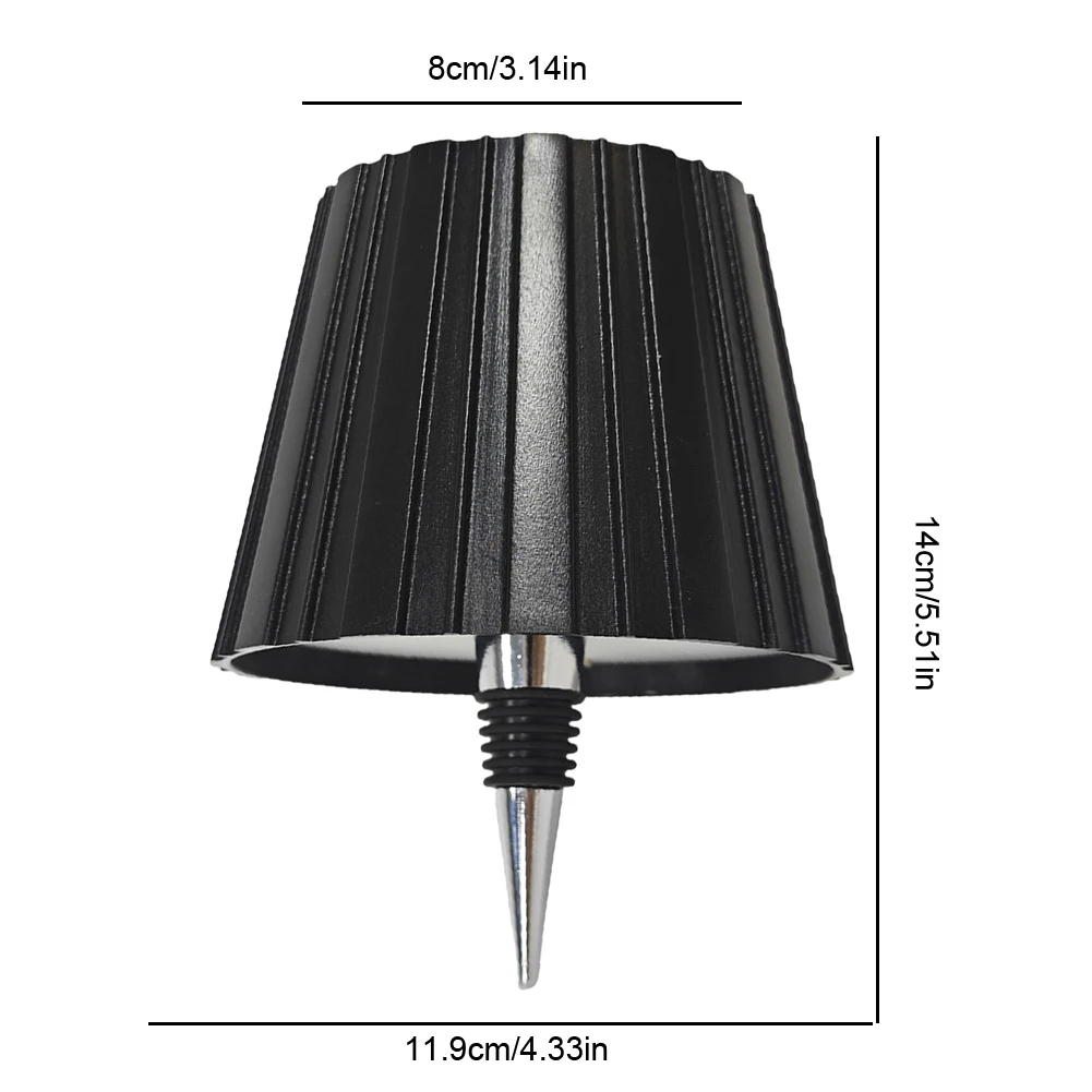 Wine Bottle LED Wireless Table Lamp 3 Colors Metal Dimmable USB Rechargeable Dining Table Lights Beverage Lamp Top touch