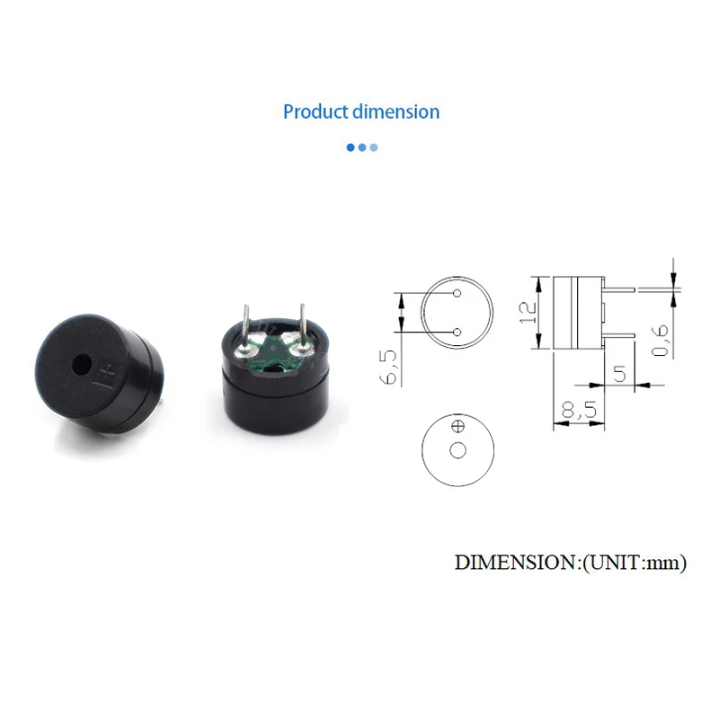 10PCS Passive Buzzer AC 12MMx8.5MM 12085 42R Resistance 3V 5V 9V 12V In Common Use Mini Piezo Buzzers For Arduino Diy Electronic