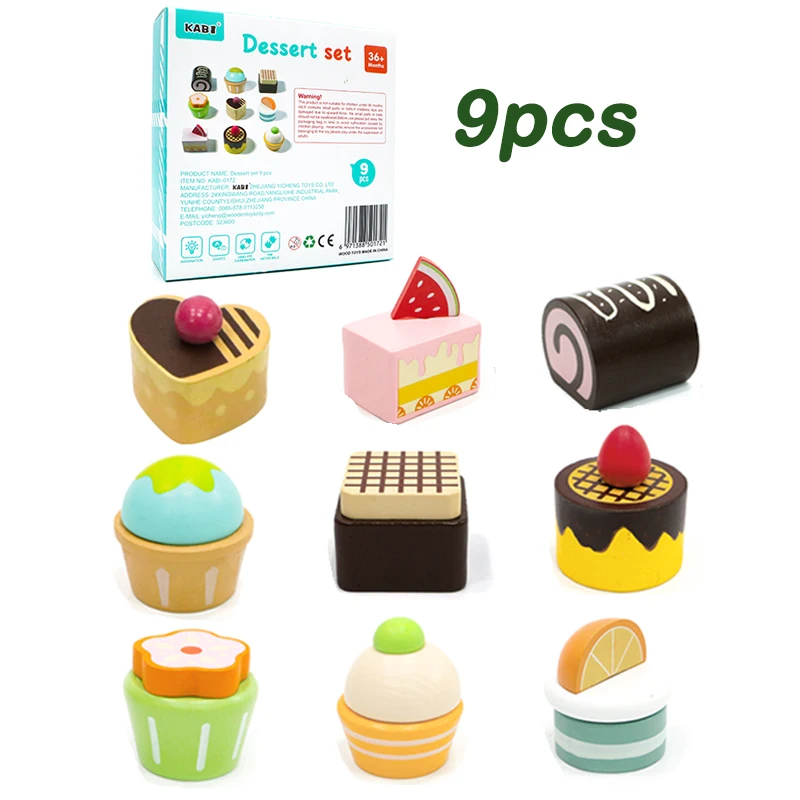 Set da cucina in legno per giochi di finzione Piatti di simulazione Montessori Piatti Accessori Set da gioco da cucina Giocattolo per i più piccoli Regali dai 3 anni in su