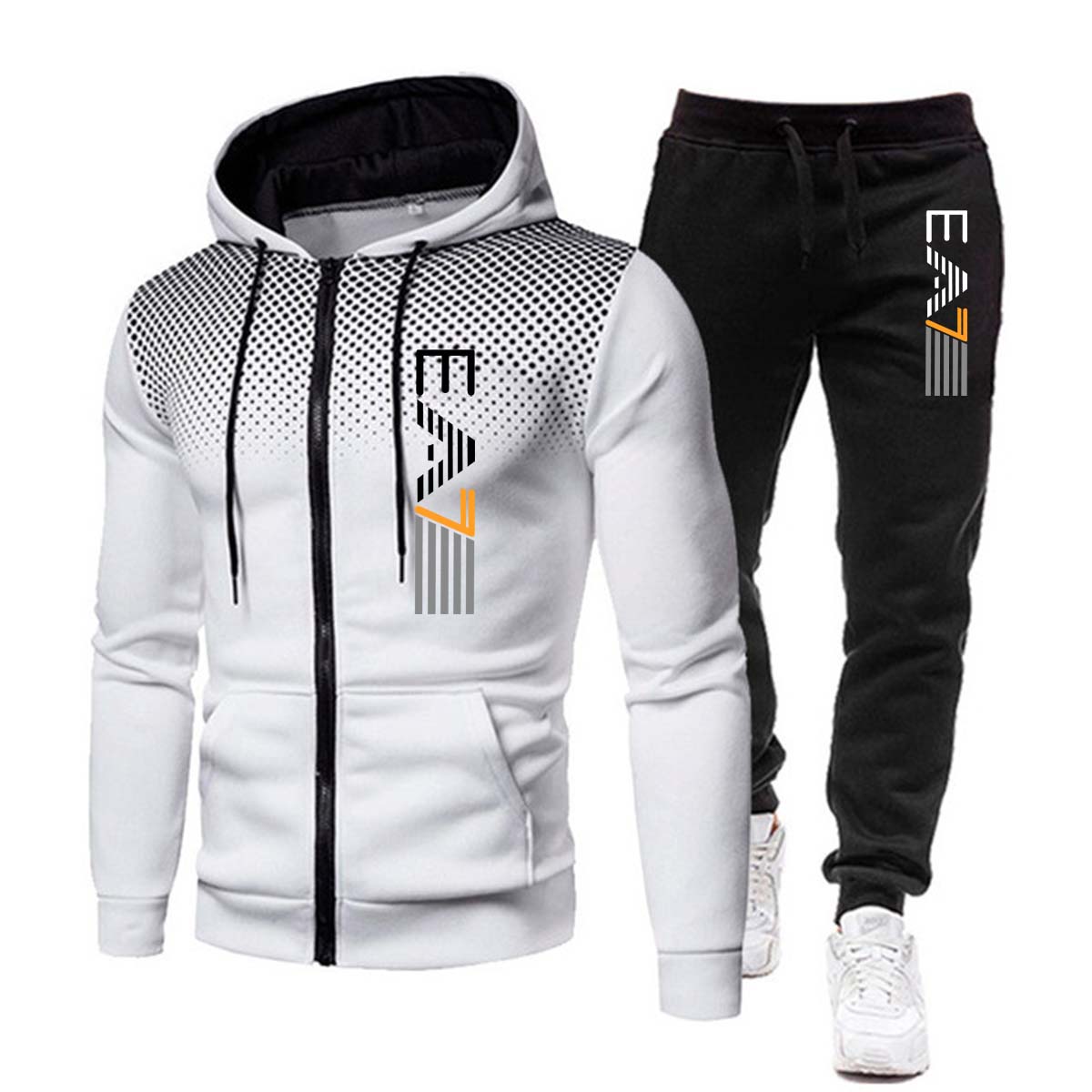 ใหม่แฟชั่นTracksuitสําหรับชายHoodieฟิตเนสเสื้อผ้าผู้ชายชุดกีฬาJoggerผู้ชายTracksuitชุดฤดูหนาวกีฬา