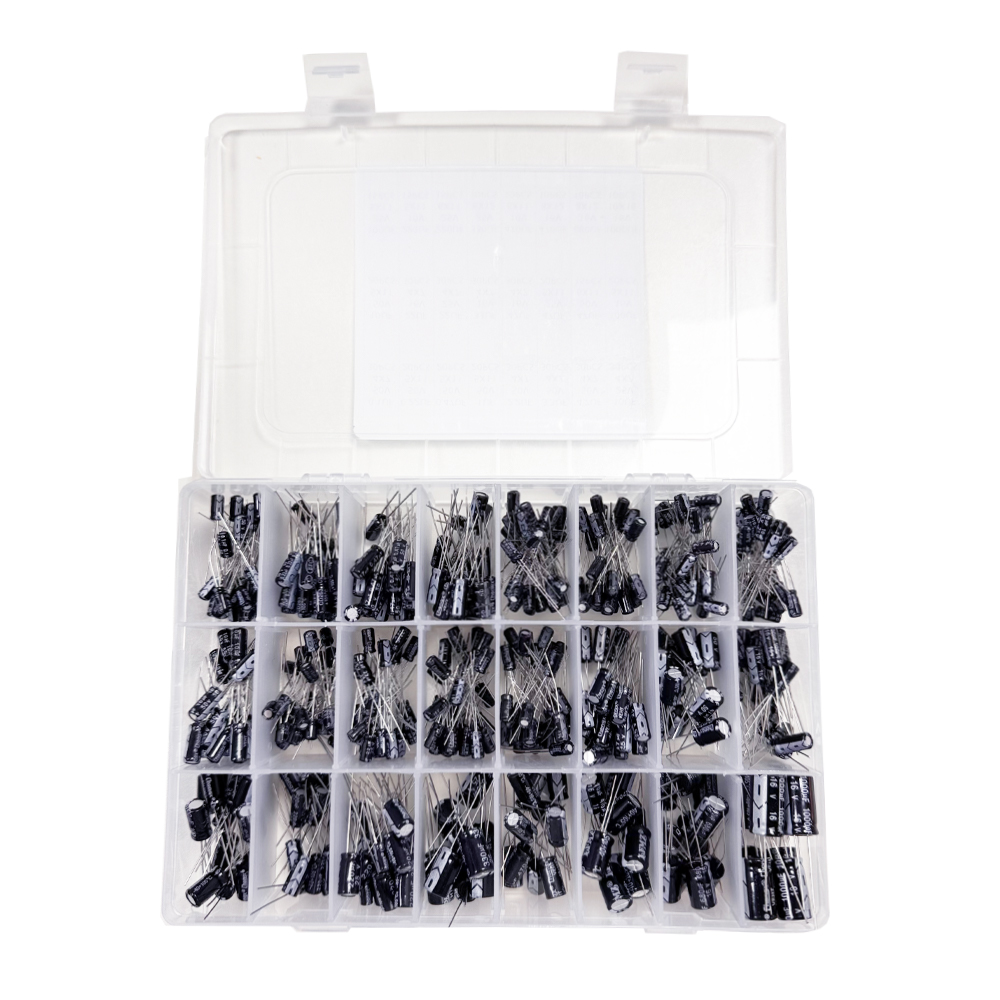 510 Teile/los 0,1 UF-1000 UF 24 Werte Aluminium-elektrolytkondensatoren 16-50 V mix elektrolytkondensator Assorted kit und aufbewahrungsbox