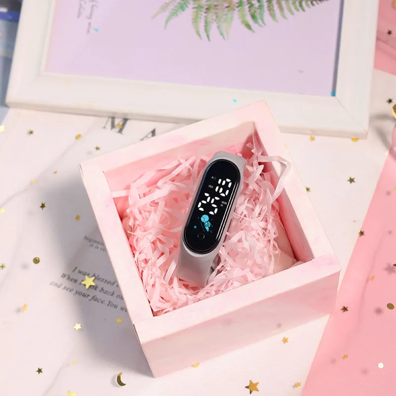 Relógio de pulseira de astronauta LED Touch relógio eletrônico para meninos e meninas