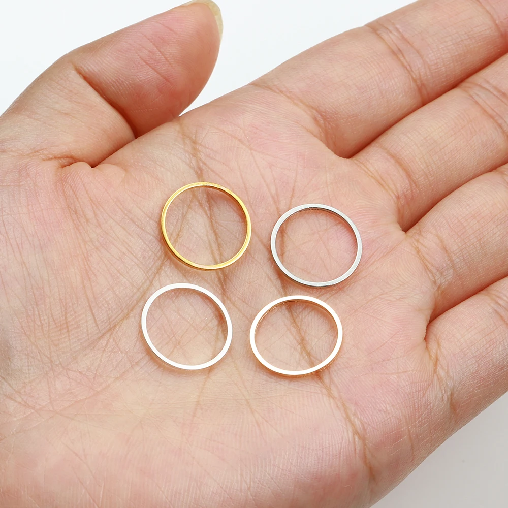 20-50pcs ต่างหูทํา Hoops Connectors ปิดวงกลมแหวนสําหรับ DIY จี้เครื่องประดับทําอุปกรณ์