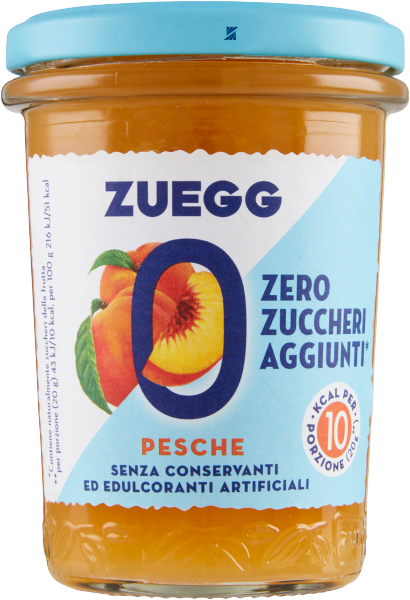 Zuckerfreie Pfirsichkonfettierte Pesche Senza Zucchero 220g - Zuegg