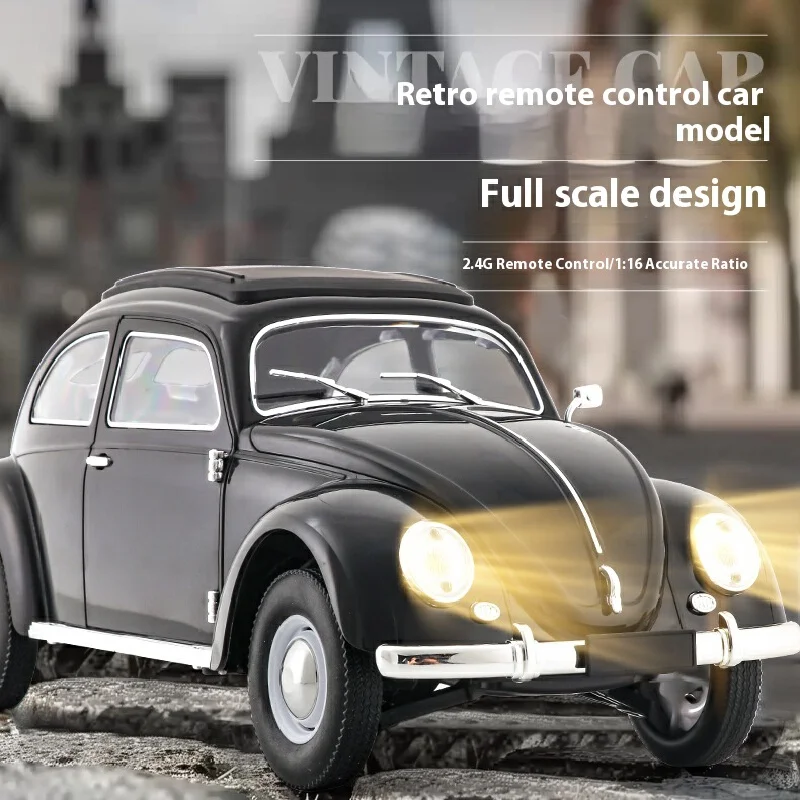 CXD D62mini 1/16 full-scale จําลองรีโมทคอนโทรลรถปีนเขา RC รุ่นรถ mini retro Beetle 1950 รถของเล่นของขวัญ