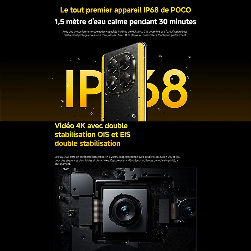 POCO X7 5G,NFC,Smartphone,Dimensity 7300-Ultra, Display AMOLED 1.5K 120Hz, fotocamera da 50mp, resistenza alla polvere e all'acqua IP68，Caricabatterie non incluso