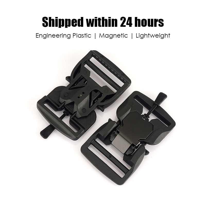 New 40mm Tactical Belt Buckle Lightweight Engineering Plastic Quick Release Magnetic Buckle for Men Canvas Military Belt Buckle