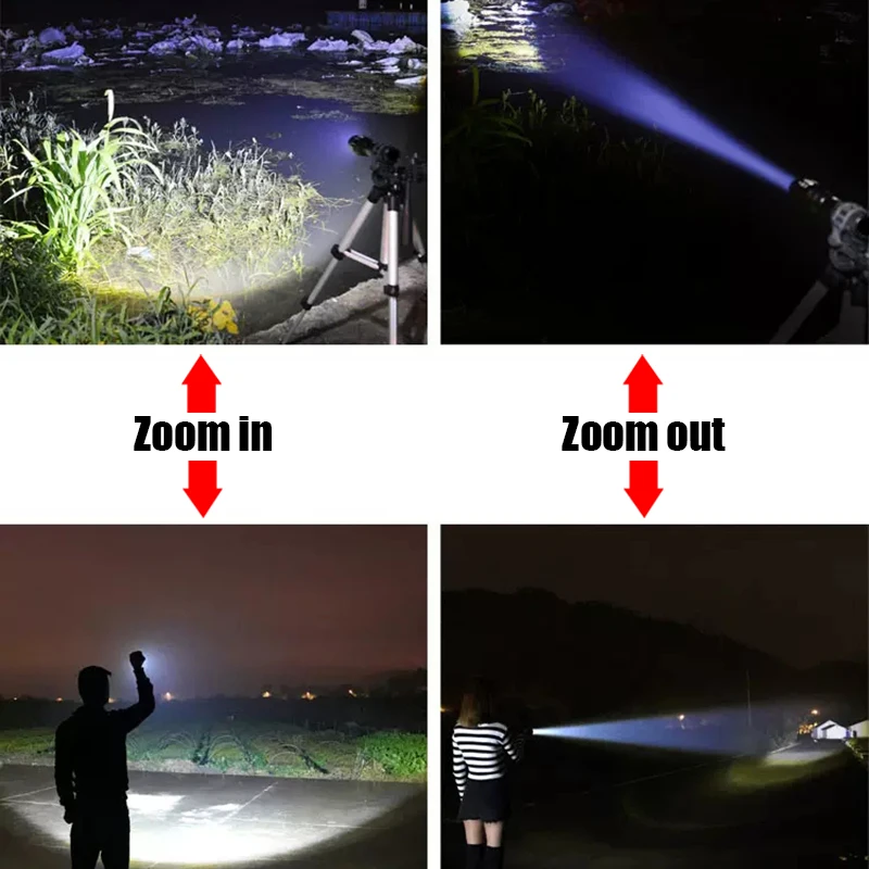 Mini linterna Led portátil de alta potencia, foco con Zoom, XP-G, Q5, linterna de Flash, ajustable, resistente al agua