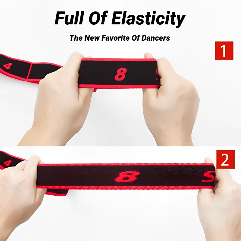 Cintura di allungamento per yoga da danza a 8 sezioni Pilates Tensione fitness Elasticità digitale Fascia di resistenza elastica latina
