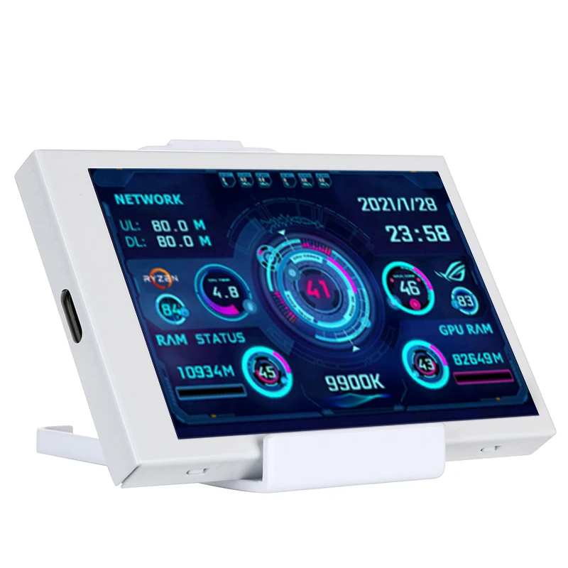 Nova tela secundária ips tipo-c de 3.5 para computador cpu gpu ram hdd monitor de hardware display lcd livremente aida64 windows