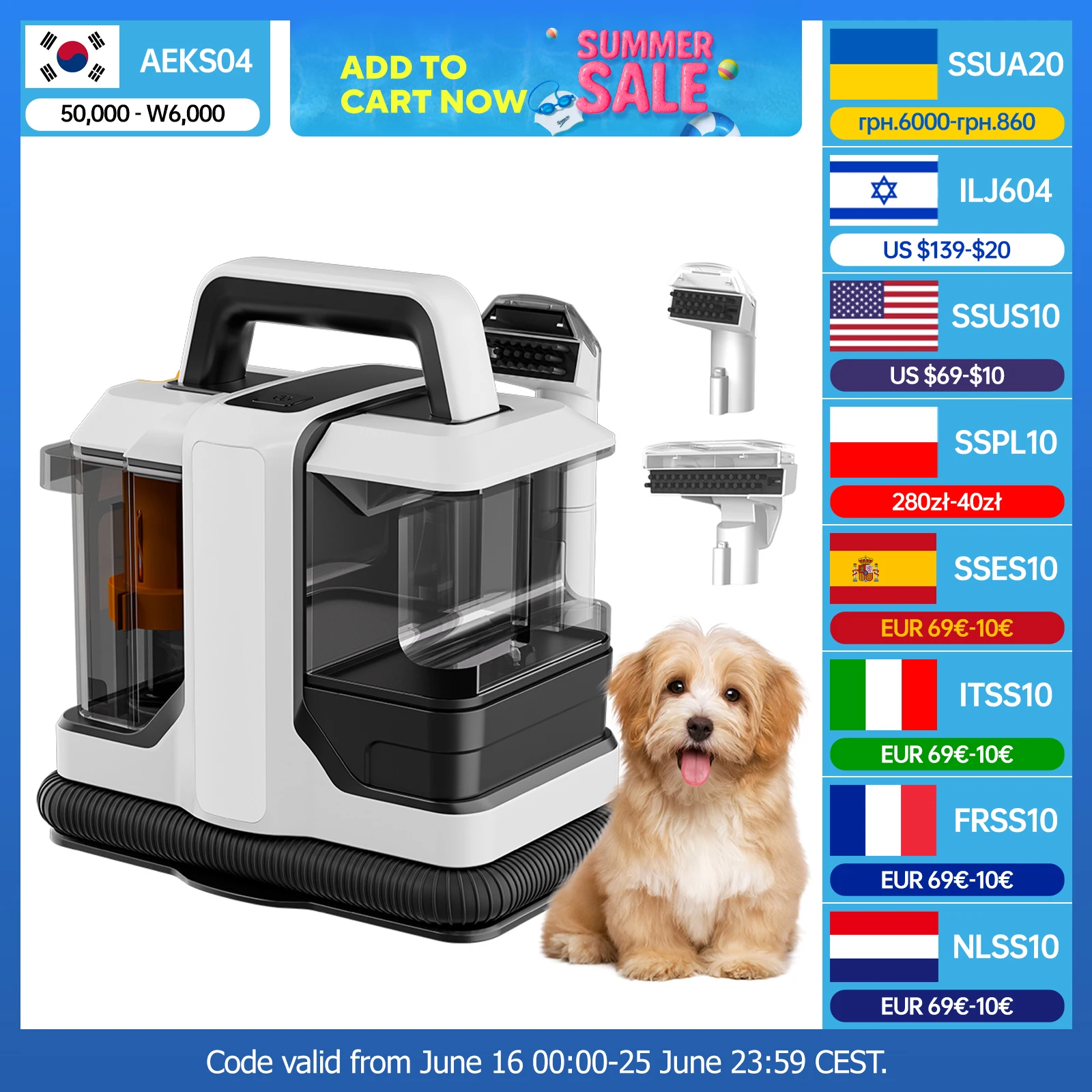OMESER Handheld Carpet Cleaner 15Kpa 450W/750W Spot Cleaner Vacuum Cleaner Spray Suction Integrated Machine Clean Machine