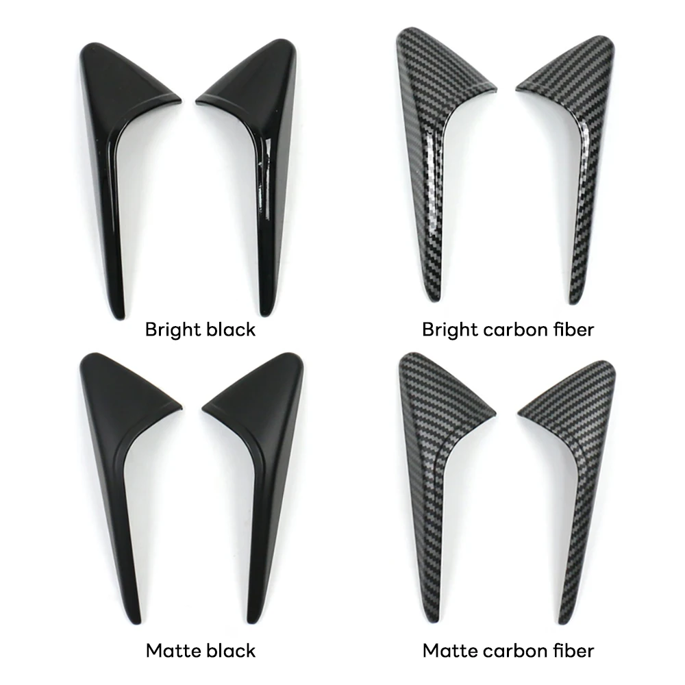 For Tesla New Model Y Launch 2025 Model 3 Highland 2024 Side Camera Cover Lens Protector Black Shiny Matte Carbon Fiber Pattern
