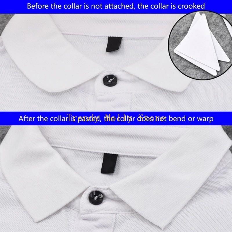 N5KB 30PCS Collier Shaper Sticker pour chemise Adhésif Collier Stand Sticker Fixation Pad