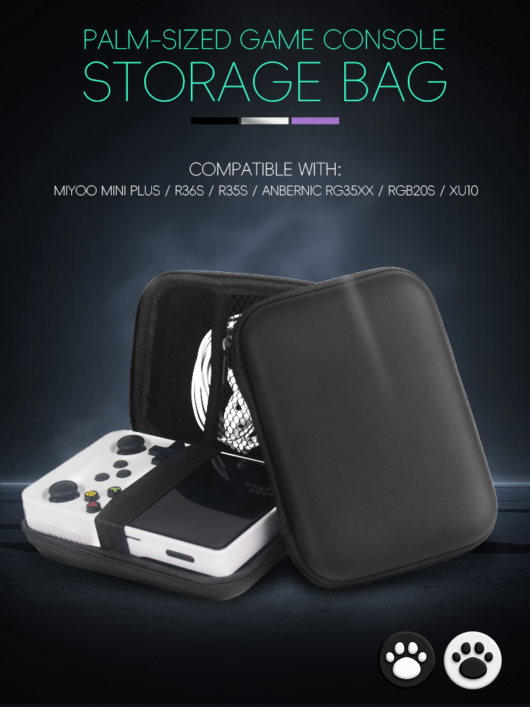Data Frog Case para Anbernic, Capa EVA, Bolsa portátil, Acessórios de jogos, RG35XX Plus, Miyoo Mini Plus, R36S, R35S, RGB20S, XU10