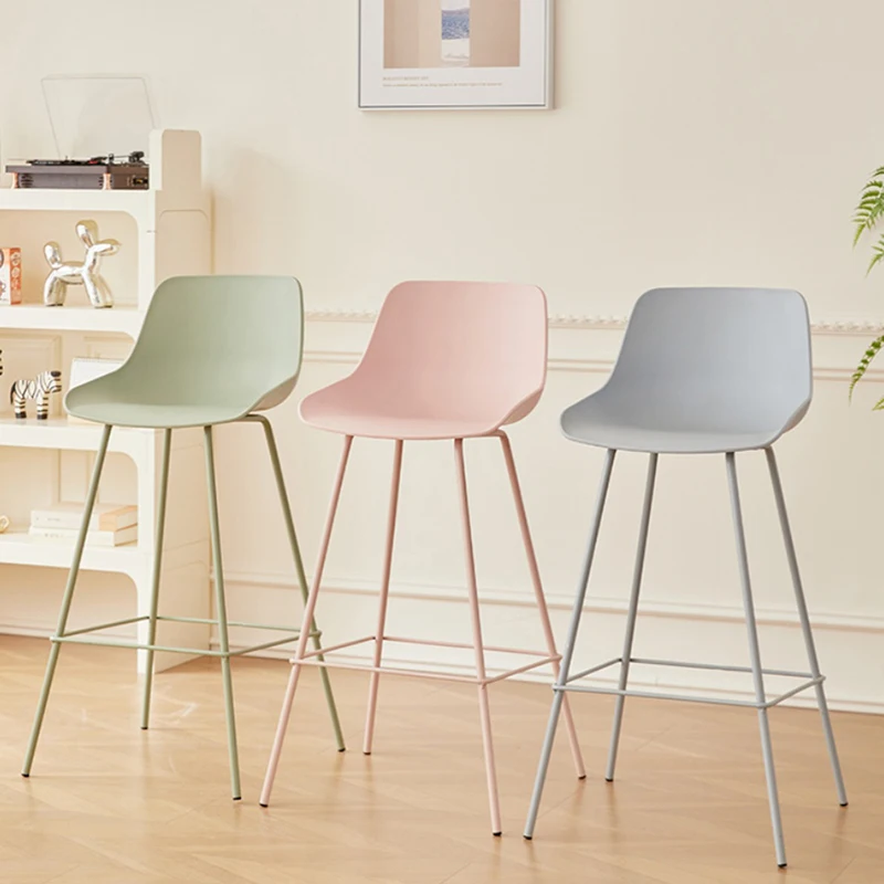 Design minimalista alto estilo italiano cadeiras de bar recepção confortável moderno cadeiras de bar cafeteria móveis para casa banqueta hbbc