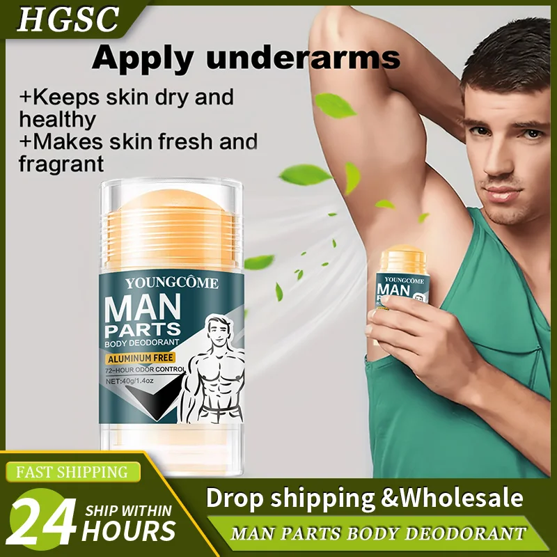 Bâton désodorisant naturel pour hommes, soin des aisselles, élimine efficacement les odeurs, crème aromatique rafraîchissante et durable, prévention des odeurs des aisselles