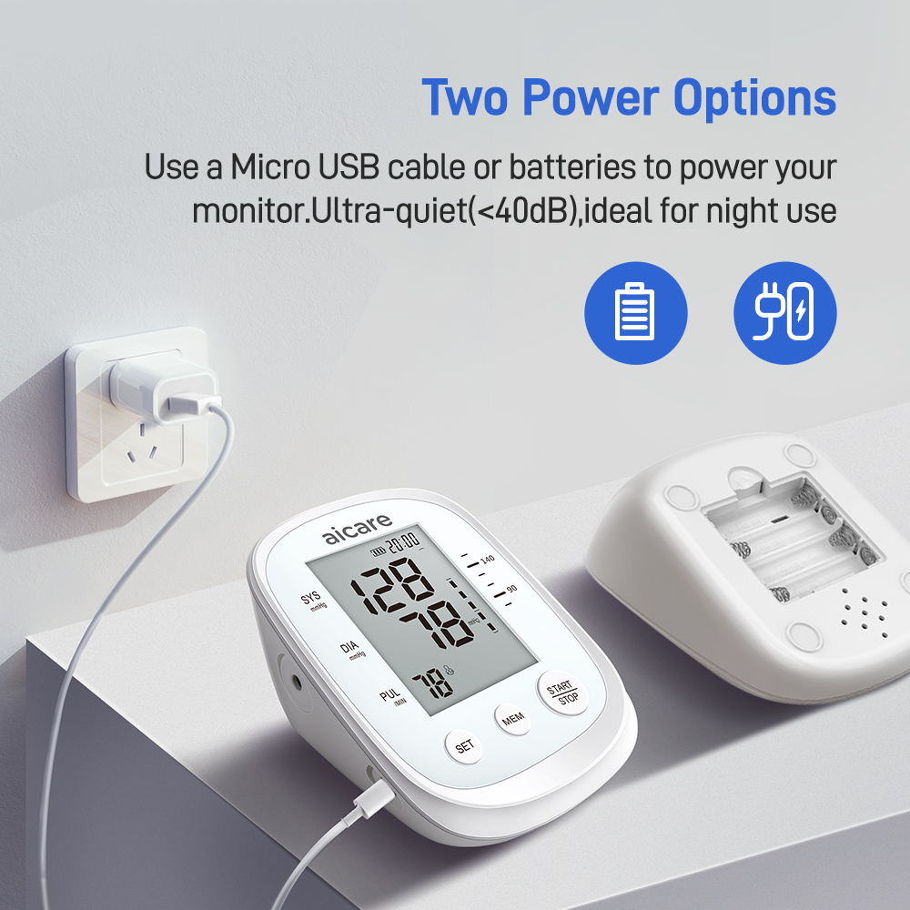 AICARE Bloeddrukmeter Bovenarm Automatische Tonometer Digitale Bloeddrukmeter BP Medische Bloeddrukmeter Puls