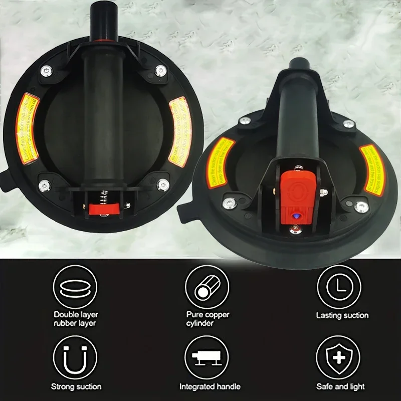 8 Inch Vacuüm Zuignap 220Kg Met Koperen Handvat Ventosas Para Vidrio Heavy Duty Lifter Voor Granieten Tegelglas Handmatig Tillen