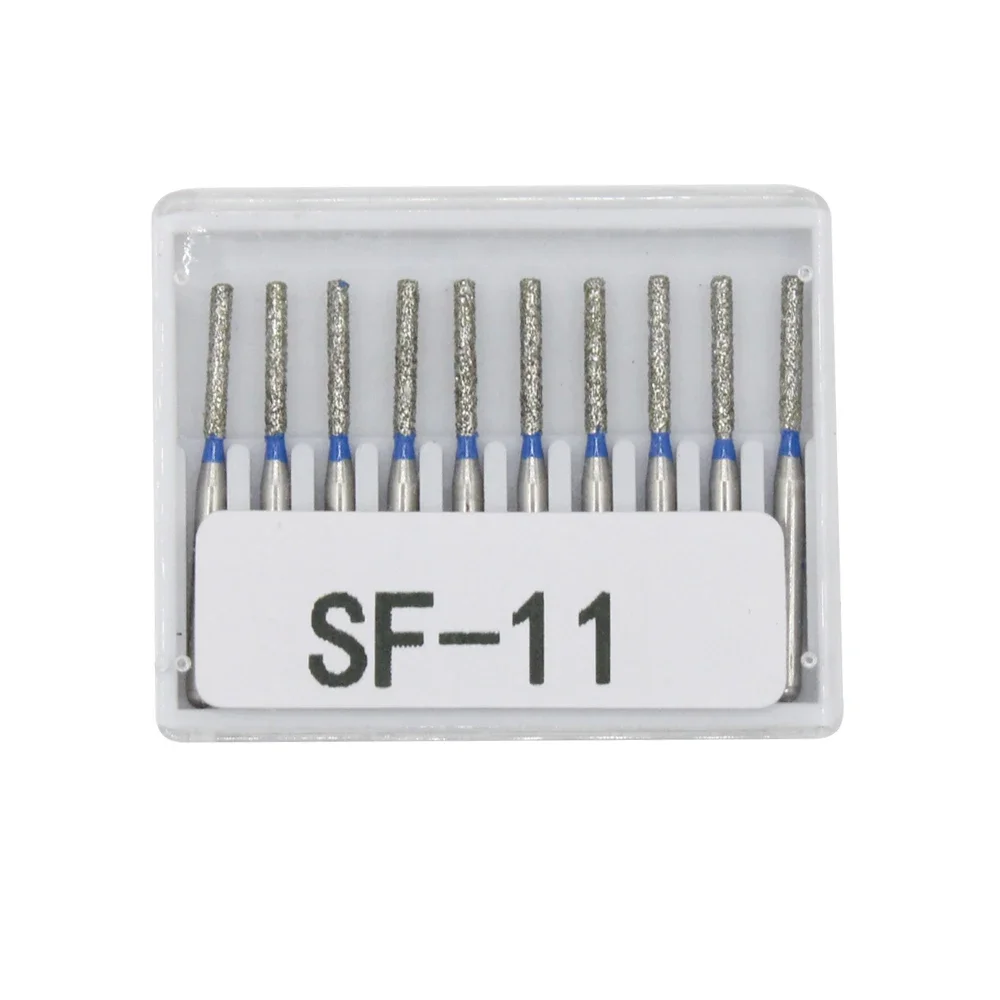 Dental Diamond Burs 10 ชิ้น/เซ็ต FG เส้นผ่านศูนย์กลางเจาะบิต 1.6 มม.ความเร็วสูง TC/TF/TR/BC/DI/EX/FO/SF/SI/SO series เจาะ bits