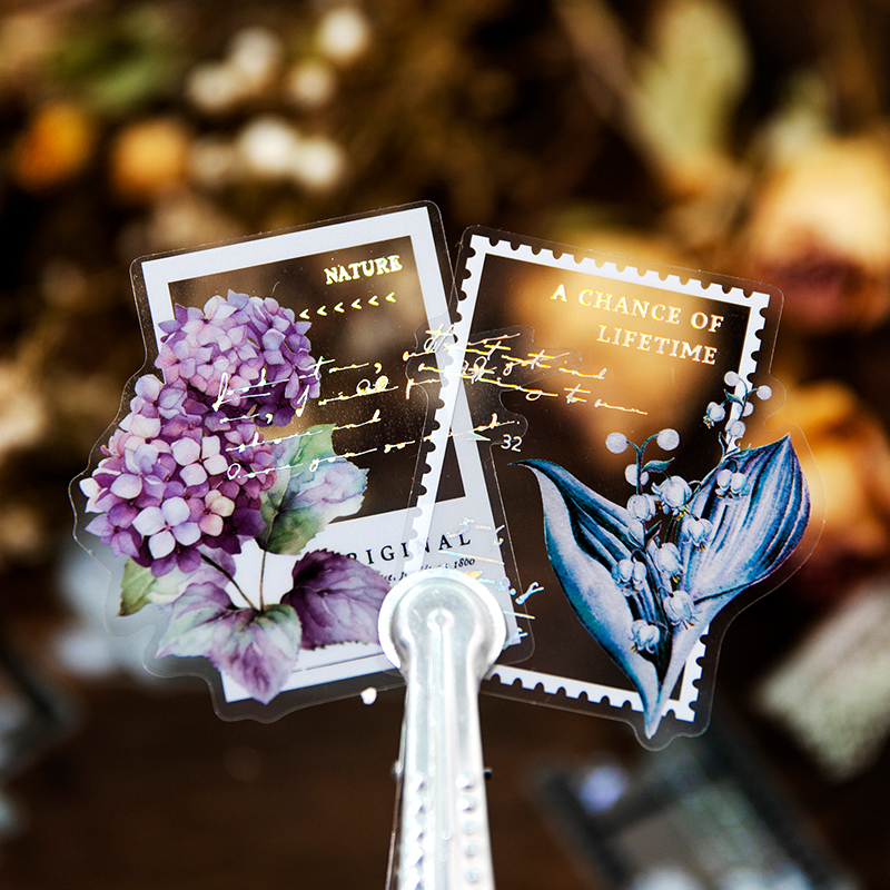 30 шт./упаковка, прозрачные наклейки в виде животных